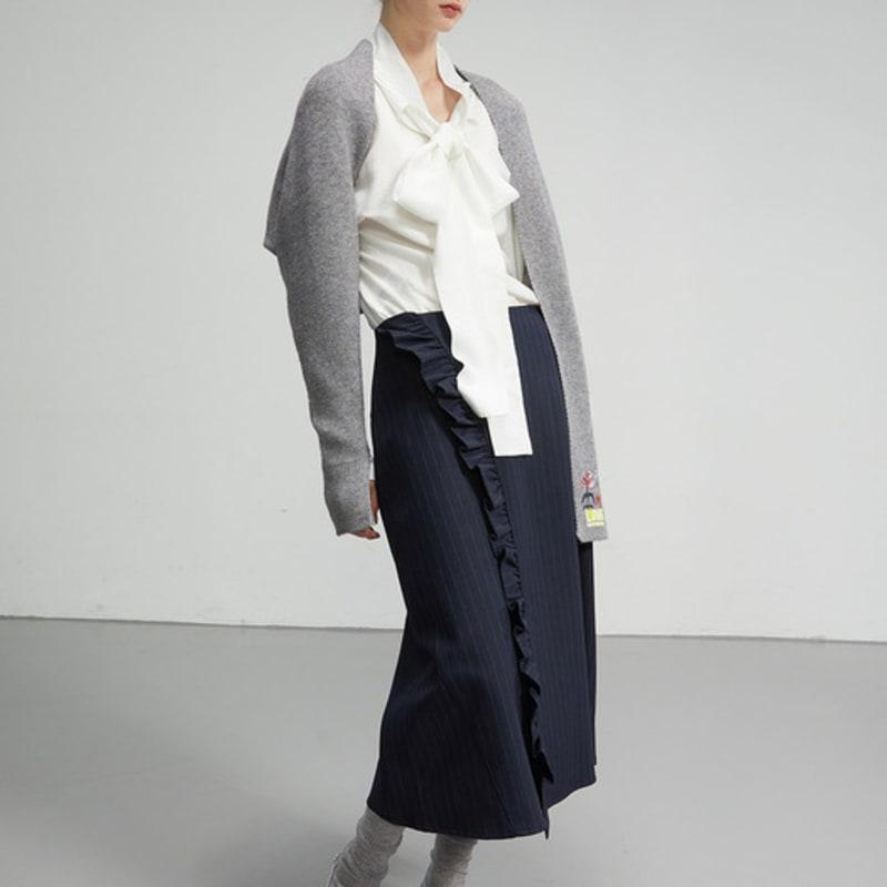 Iannmore Асимметричная вязаная накидка-шаль_GY