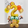 Forest Animal Party Set Balloon Digital Combination Aluminum Mold Balloon Column Birthday Decoration