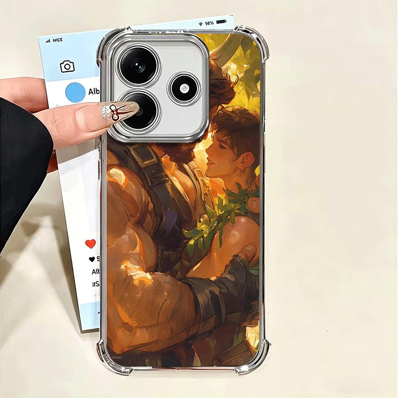 Muscle Man Gay Fitness Soft Phone Case For Xiaomi Poco X7 X8 Pro Max X6 X5 X3 F8 Ultra F7 M8 M7 M5S Redmi 15C 15A 15 14C 13C 12C