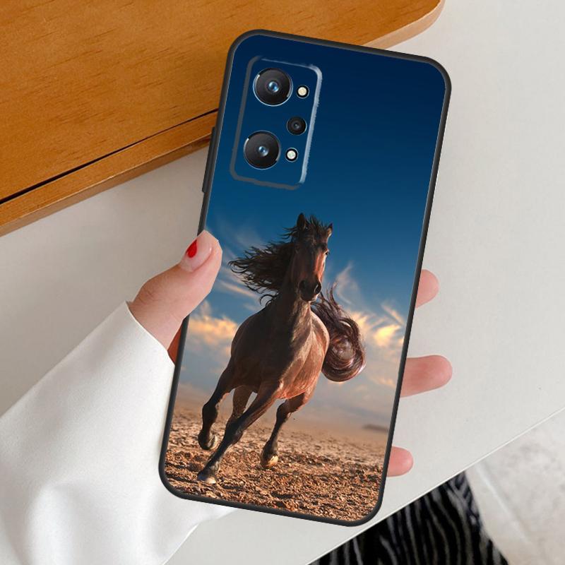 Бегущие Лошади Животное Для Realme 15 Pro GT7 GT6 10 11 12 13 14 Pro Plus C67 C63 C61 C55 C51 C53 C35 C75 C65 Чехол