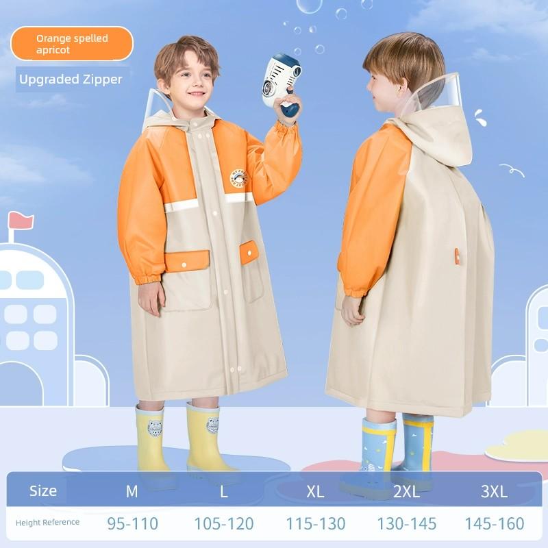 Kids Raincoat for Boys and Primary School Students for School Girl Girls Rain-Proof Clothes Children Older Boy Long Poncho