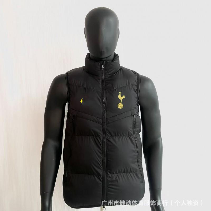 Waterproof Down Vest Men Women Outdoor Sports Warm-Up Training Jacket Football Team Fan Apparel