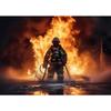 Brave Charge Firefighter Heroes Posters and Prints Canvas Printing Modern Wall Art Picture for Living Room Home Decor Gifts