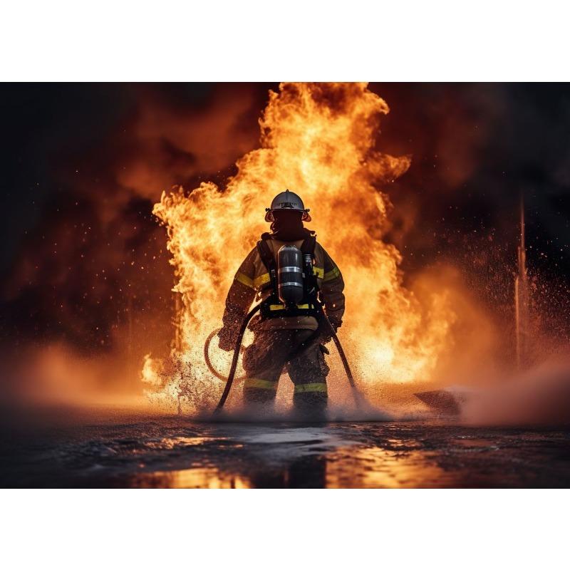 Brave Charge Firefighter Heroes Posters and Prints Canvas Printing Modern Wall Art Picture for Living Room Home Decor Gifts