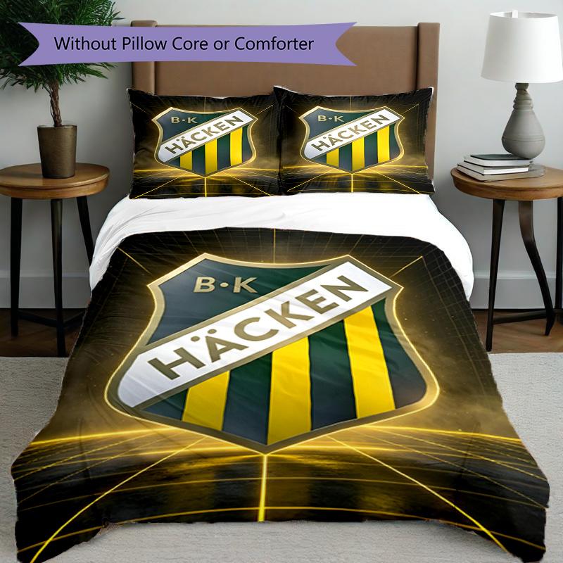 3pcs Duvet Cover Set (1*Duvet Cover + 2*Pillowcase, Without Core), BK Hacken Print Bedding Set, Bedroom Decor, All‑Season, Birthday Gift