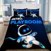 Fashion A-Astrobot Game Printed Bedding Set Boys Girls Twin Queen King Size Duvet Cover Pillowcase Bed Boys Adult Home Textiles