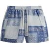 Washed Paisley Active Short Light Indigo Men Bottoms Blue KHM060536-415