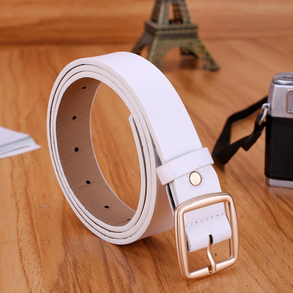 Модный женский тонкий поясной ремень, женский коричневый кожаный ремень с пряжкой на талии, подарок