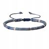 Bracelet Beads Natural Stone Blue Aventurine 2 x 4 mm Adjustable