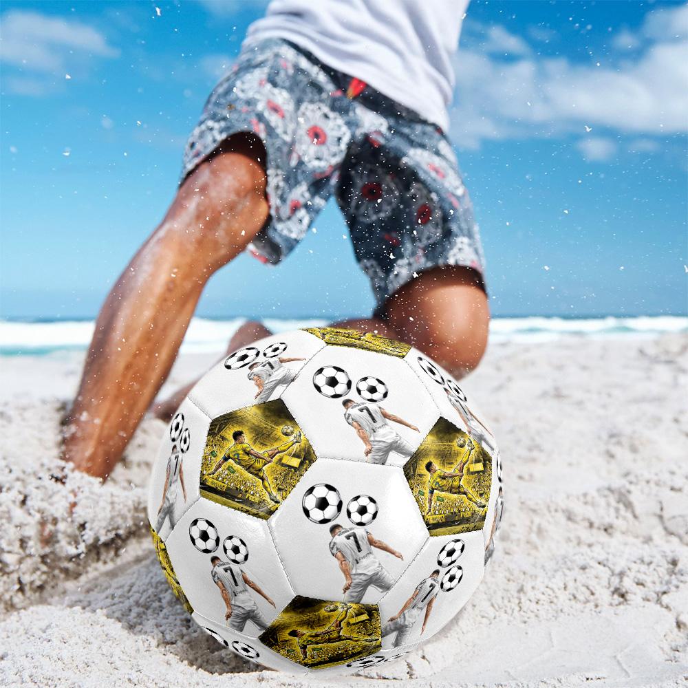 1pc RONALDO Soccer Ball Size 5 Football Machine Stitched Outdoor Training and Matches Unique Gift for Soccer Lovers