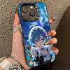 Чехол для телефона Re Z-Zero Rem для iPhone 17,16,15,14,13,12,11 Plus,Pro Max,XS, Цветной Посеребренный Внутренний Чехол