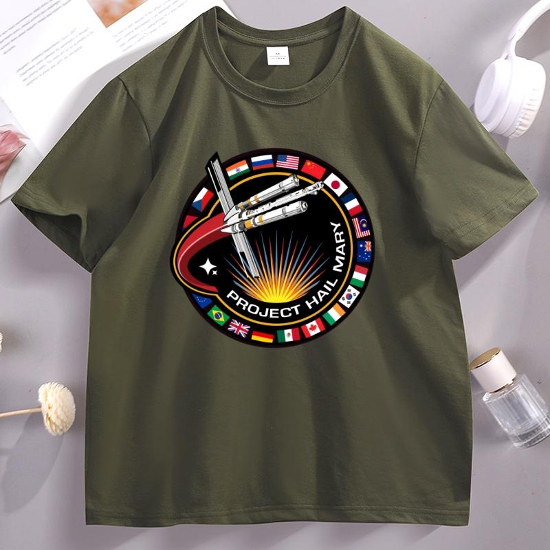 Project Hail Mary Graphic T Shirts Casual Cotton Short Sleeve Round Neck Tshirts Funny Casual Printed Unisex Clothing Oversized