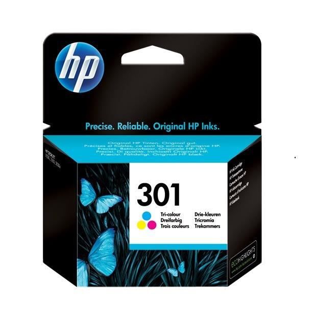 HP 301 Genuine Tri-Color Ink Cartridge (CH562EE) for HP Envy 4505 and HP DeskJet 1050/1512/2548 / 3057A