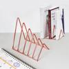 Bookshelf Nordic Iron Desktop Storage Rack Magazine Newspaper Desk Document Shelf Triangle Shelf Creative Storage Rack Simple