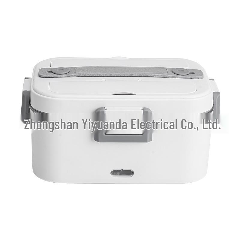 Dual-Use Portable Electric Heating Lunch Box for Car and Home - Water-Free Insulation, Plug-In Design.
