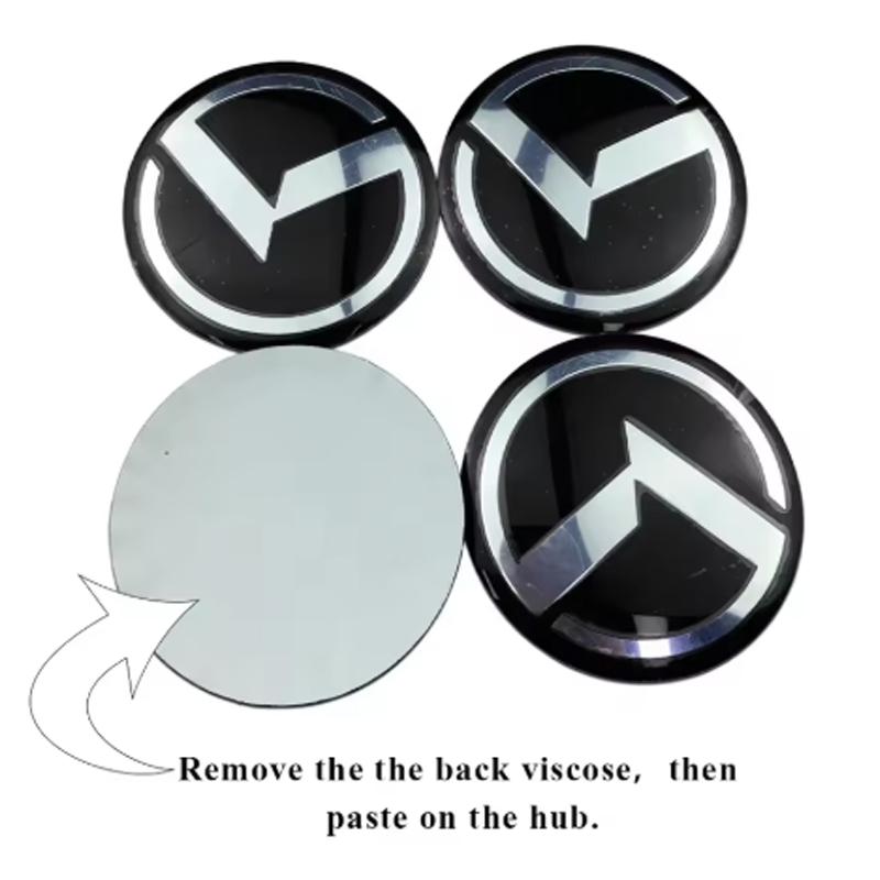 60mm 4PCS Car Wheel Center Hub Sticker Accessories for KIA K7 K9 K2 K3 K5 KX3 Rio Sportage Sorento Ceed RIO Soul Stinger BV3