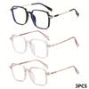 3 Pairs of Anti-blue Light Reading Glasses Trendy Women's Makeup Artifact Large Frame Glasses Frame Fashion Reading Glasses