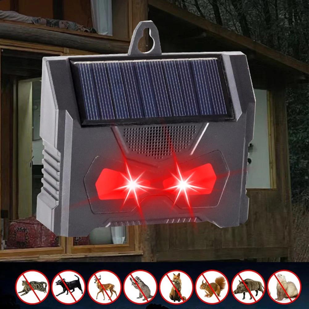 Solar Ultrasonic Animal Repeller Deer Deterrent Devices with LED Flashing Light Deer Dog Squirrel Skunk Cat Repellent Devices