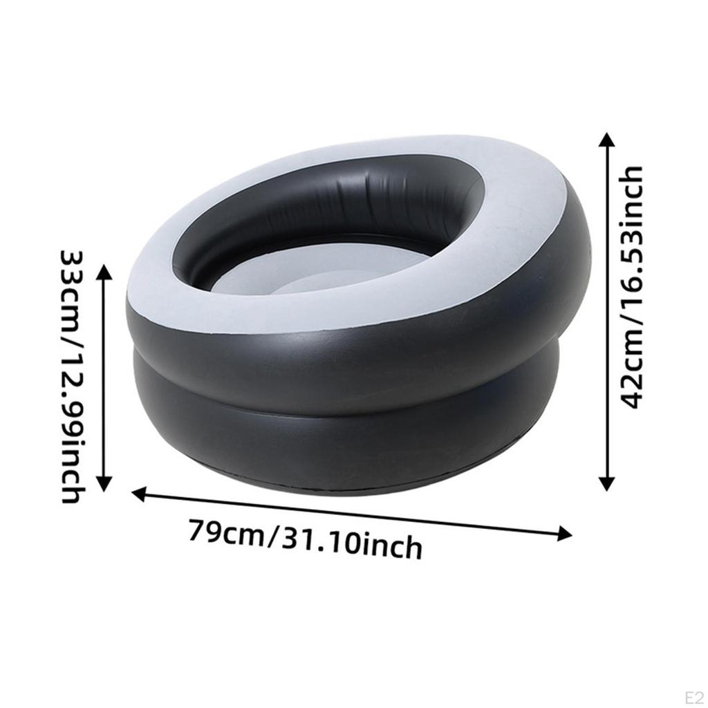 Inflatable Chair Couch Comfortable Lounger Flocking Air Sofa for Fishing Office Hiking