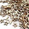 100PCS Wooden Crafts Five-pointed Star Hollow Wood Chip Handmade Accessories DIY Accessories