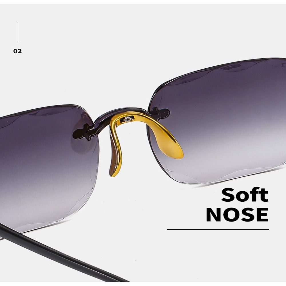 UV400 Gradient Sunglasses Vintage Frameless Sun Glasses Vintage Rimless Sunglasses  for Summer
