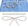10pcs Sparkly Rhinestone Bow Brooch Pin Vintage Bowknot Claw Chain Pin Rhinestone Brooch  For Women