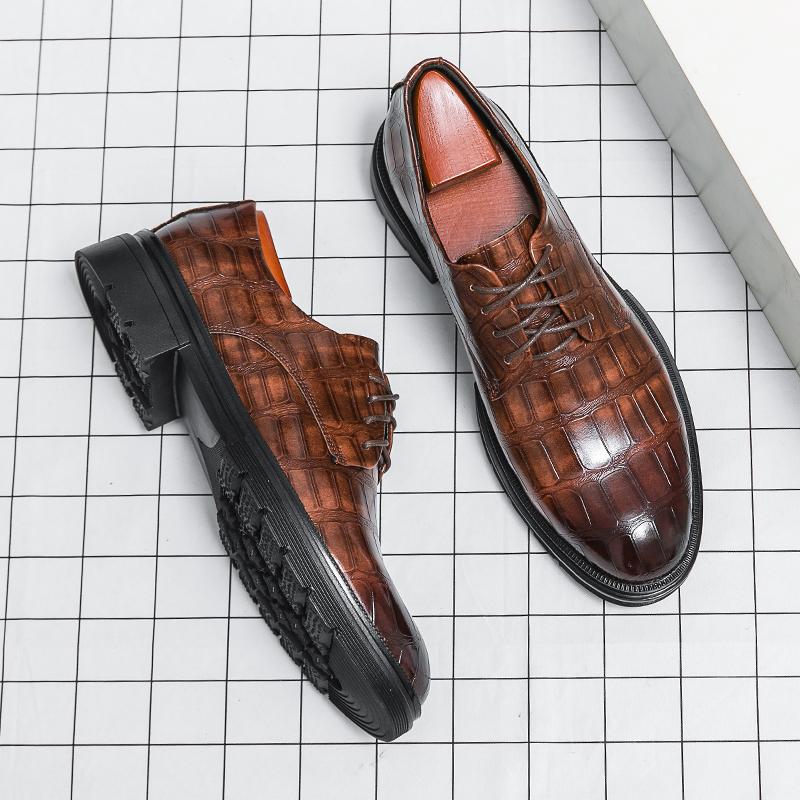 Новые мужские повседневные туфли, формальные туфли Brock, мужские повседневные туфли Oxford в стиле ретро из кожи для мужчин в британском стиле, туфли для джентльменов, светская обувь для мужчин