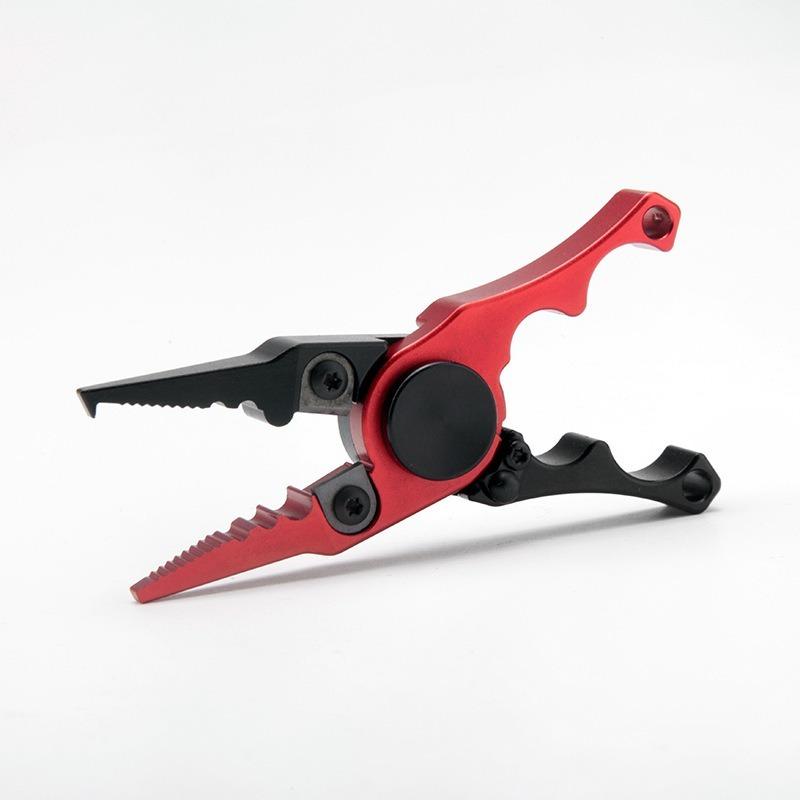 Многофункциональные рыболовные плоскогубцы, ножницы, прочная вращающаяся портативная леска, алюминиевый сплав, рыболовные плоскогубцы с привязанным крючком, аксессуар