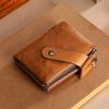 Creative New Leather Men's Wallet RFID Anti-magnetic Card Position Wallet Multifunctional Oil Wax Cowhide Change Bag