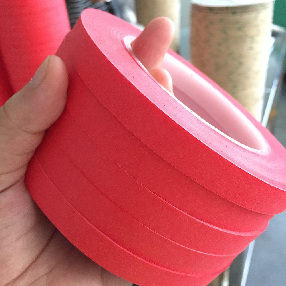 Red Non-residue Automotive Baking Paint Masking Tape High-viscosity PET Tape Heat Resistant