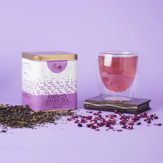 The Indian Chai - Зеленый чай из гибискуса, 100 граммов, богат витамином С и антиоксидантами, стимулирует выработку коллагена для сияющей здоровой кожи