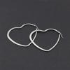 Fashion Heart Stainless Steel Big Hoop Earrings for Women 30 To 60mm Statement Simple Party Girl Gift Jewelry