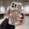 Роскошный полноэкранный чехол для телефона с изображением бабочки и цветка из страз для iPhone 16 15 14 13 12 11 Pro Max