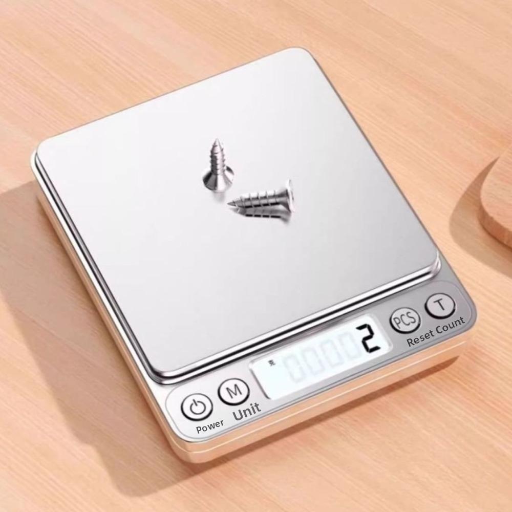 LCD Display Food Weighing Scale Stainless Steel Coffee Balance Scale For Diet Tracking
