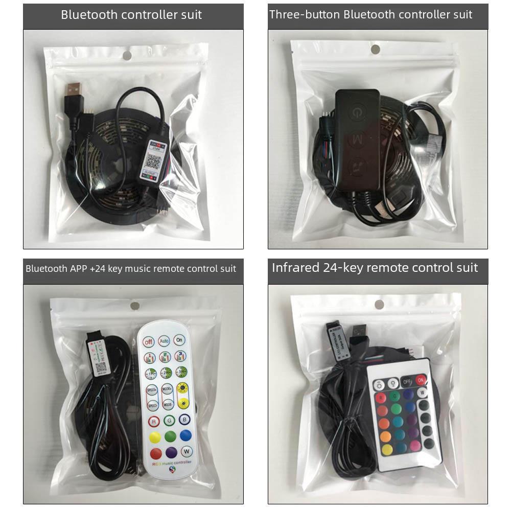 Светодиодная лента для подсветки телевизора 5В USB с 5050 RGB, синхронизацией с музыкой по Bluetooth, голосовым управлением и управлением через мобильное приложение