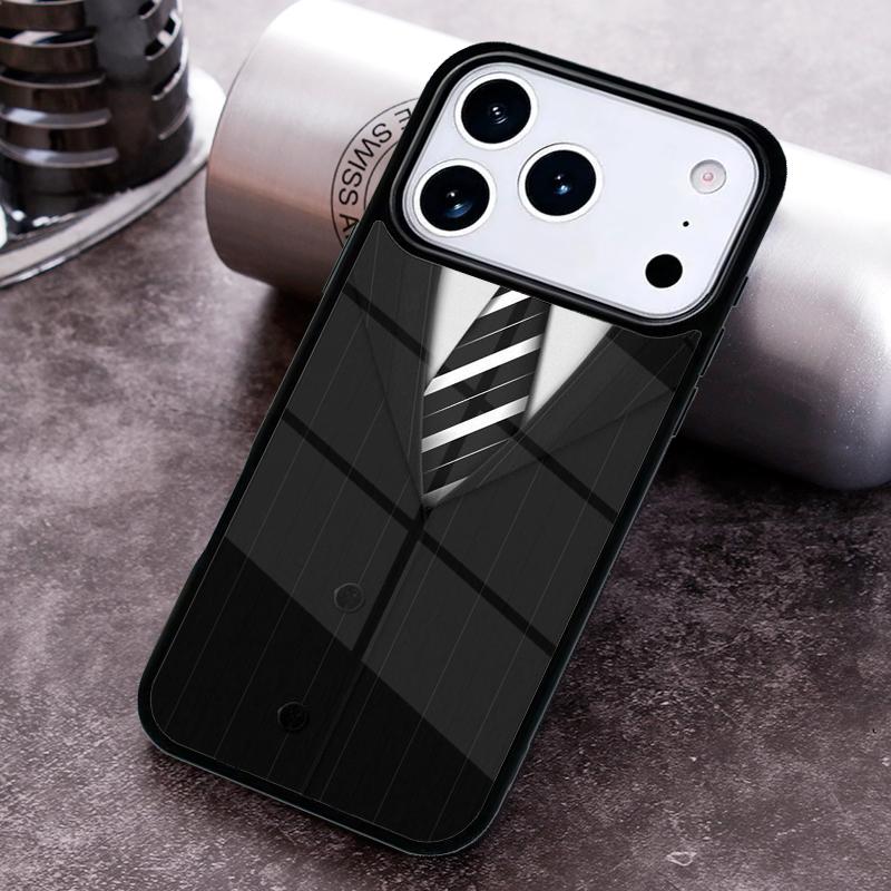Man Suit Shirt Tie soft Phone Case for iPhone 17 16 15 Pro Max Air 14 13 12 11 Plus Shockproof Capa Cover