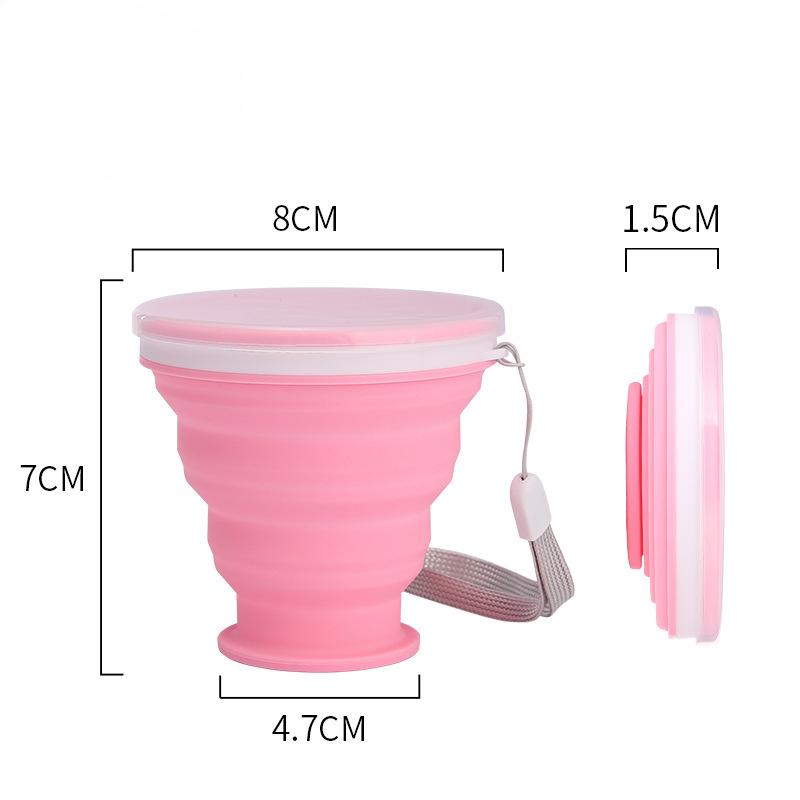 Силиконовая чашка для занятий спортом на открытом воздухе для воды, деловой поездки, портативная складная чашка 200 мл, многофункциональная выдвижная чашка для полоскания рта для путешествий