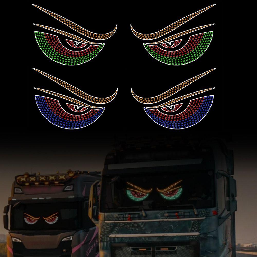 Гибкий светодиодный фонарь «Дьявольский глаз» для грузовика, USB пиксельная панель, креативная лампа, декор для автомобиля