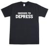 Одета, чтобы вгонять в депрессию, Эмо, Готика, Смешная, Мужская, Классический крой, Хлопковая футболка