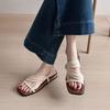 Not tired feet~ Temperament with skirt two wear one word with sandals new thick-soled square head sandals women