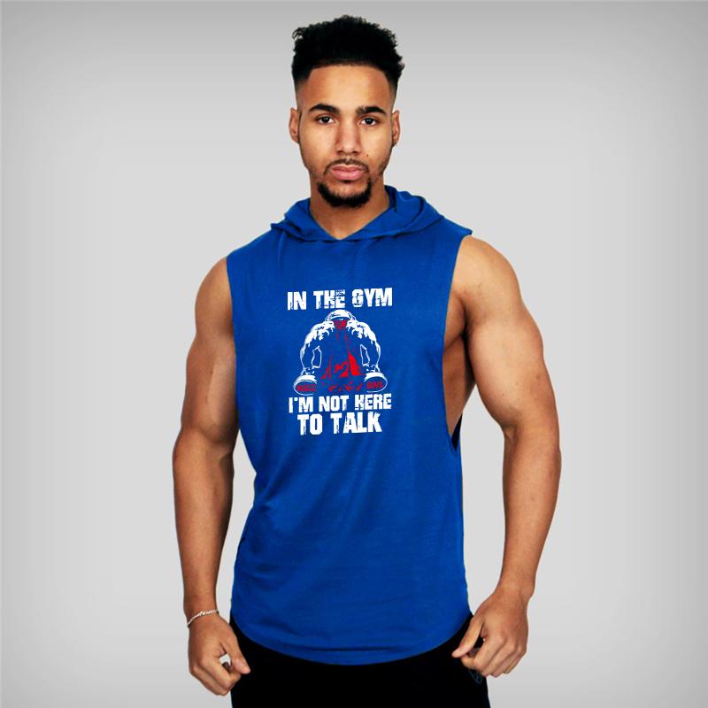 Muscleguys Новая спортивная одежда, бодибилдинг, стрингер, майка с капюшоном, мужская хлопковая рубашка без рукавов с мышцами, мужская спортивная майка с капюшоном для фитнеса