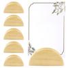 10Pcs Semicircular Wooden Business Card Holder Reusable Wedding Banquet Restaurant Table Number Place Card Holder Stand