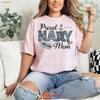 Personalized Proud Navy Family T Shirt Boot Camp Graduation Vintage Streetwear Top For Everyday Wear Designer Clothes