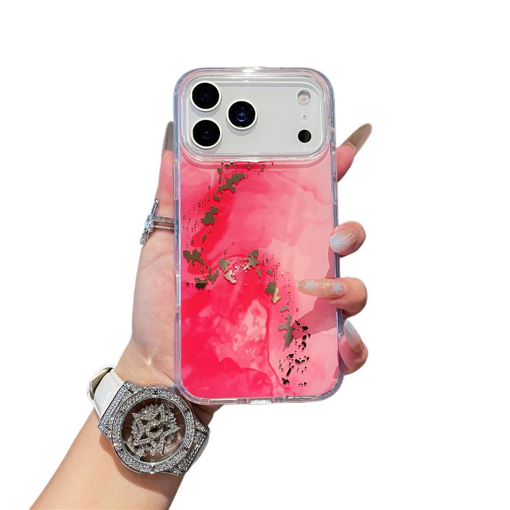 Электрооцинкованный чехол с мраморным рисунком для iPhone 17: Уникальное горячее тиснение, ударопрочный дизайн для Apple 16 Pro