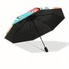 1pc Pikachu Eevee Squirtle and Bulbasaur Durable Cartoon Folding Umbrella, Portable 3-Fold Compact Umbrella for Men and Women, Suitable for Travel or