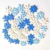 50pcs Wooden Snowflakes for Christmas, DIY Ornaments, Eco-Friendly Home Decor, Perfect for Craft Projects and Tree Decoration