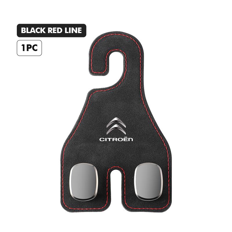 AVG2 Car Back Seat Suede Hanging Double Hook Rear Row Storage Hanger For Citroen Jumper Celysee Cactus Picasso Aircross Saxo Grand
