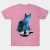 Футболка женская Cat And Loneless Harajuku Print Kawaii футболка летняя с коротким рукавом женская футболка топ футболка