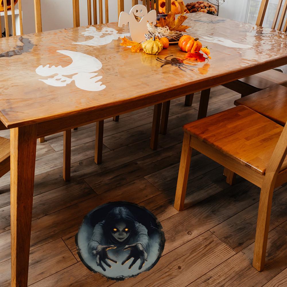 Женские Хэллоуин Ужас Призрак Наклейки на пол Спальня Гостиная Домашнее украшение