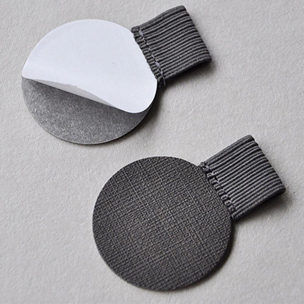 4PCS Useful Portable Convenient Notebook Self-adhesive Pen Holder Elastic Loop Leather Pen Clips